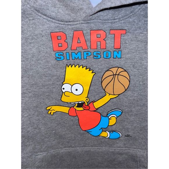 Unisex Kids Old Navy Bart Simpson Hoops Hoodie Size Medium Size 8 - Picture 2 of 3